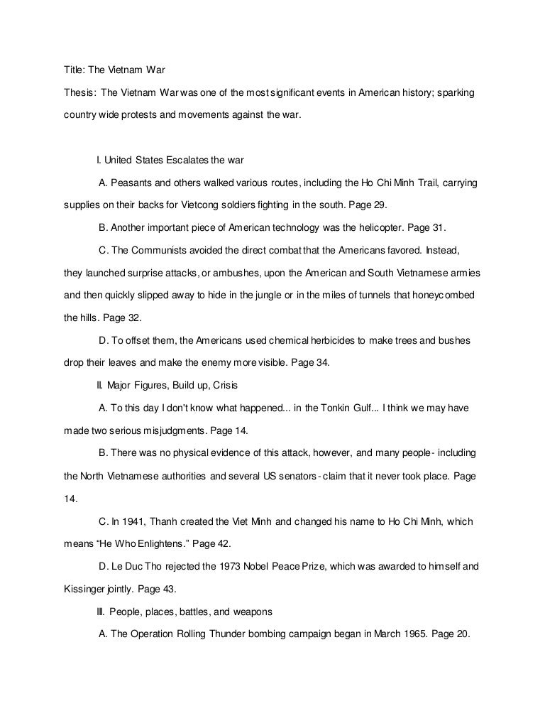 vietnam anti war essays